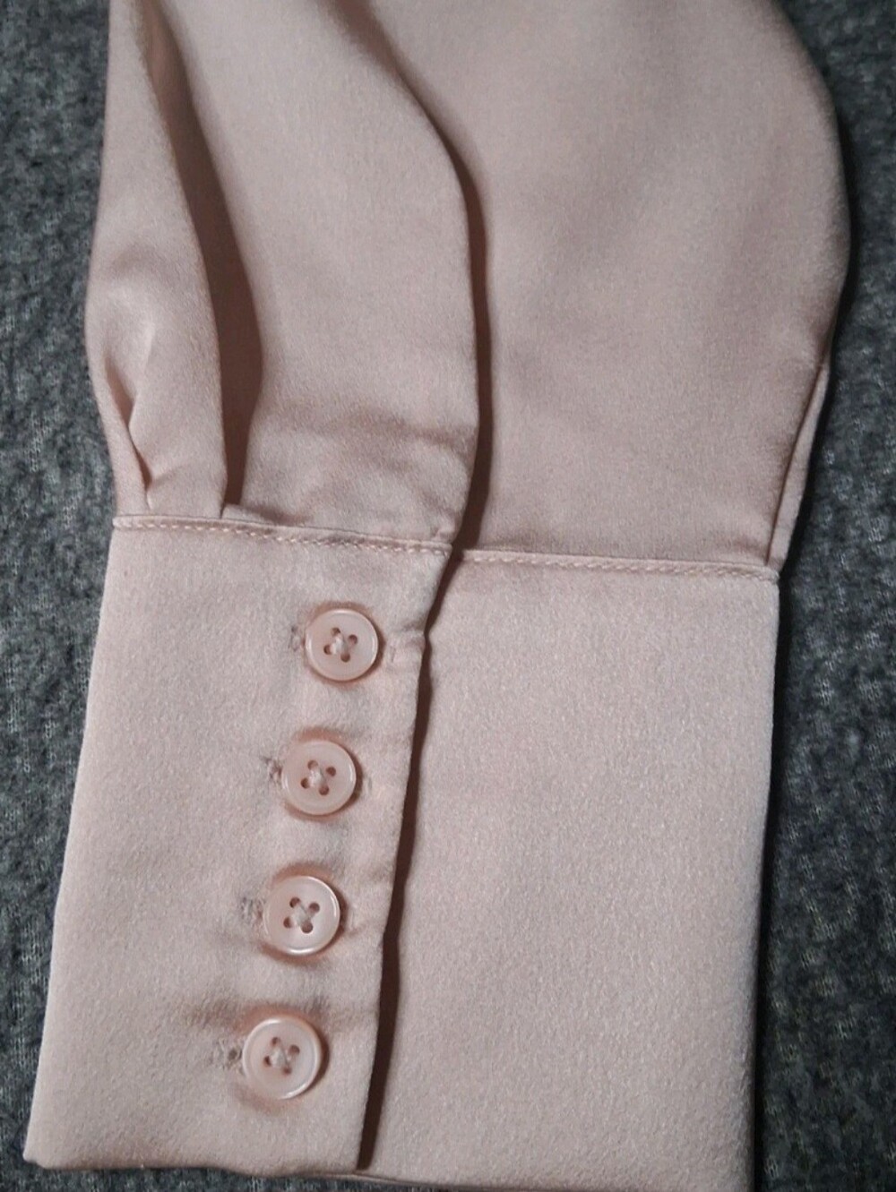 Ann Taylor Women's Pink Satin V-Neck Long Sleeve Blouse Top Shirts Size Petite S - Picture 5 of 12